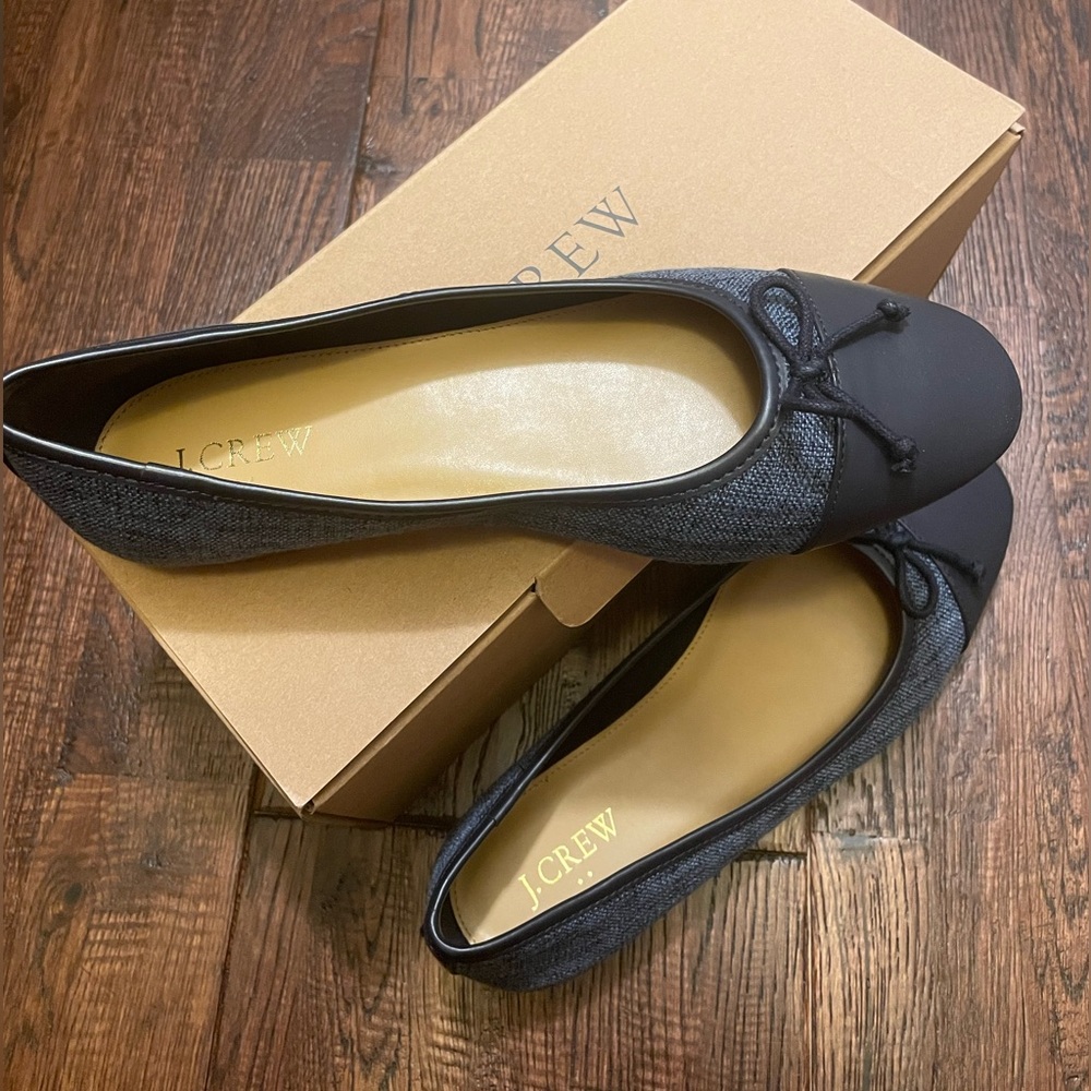 J crew Tweed ballet flats NEW!